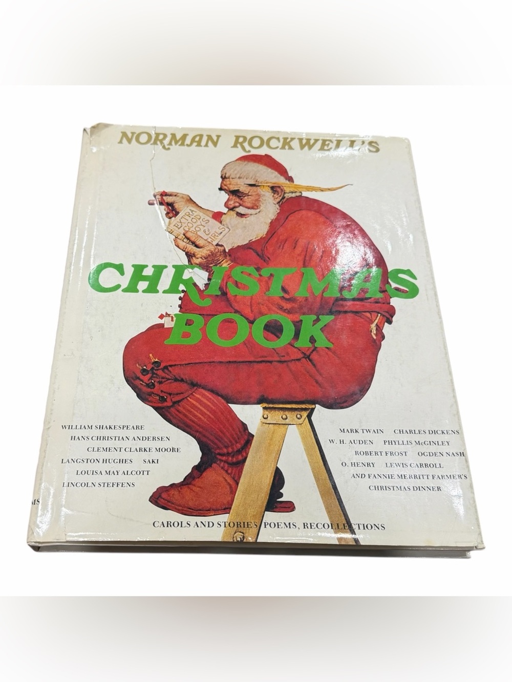 Norman Rockwell's Christmas Book Vintage 1977 Hard Copy With Dust Jacket